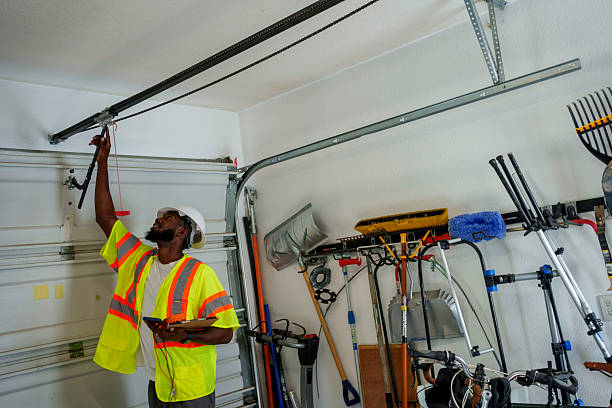 Professional Garage Door Panel Replacement technician working in Barker Heights, NC